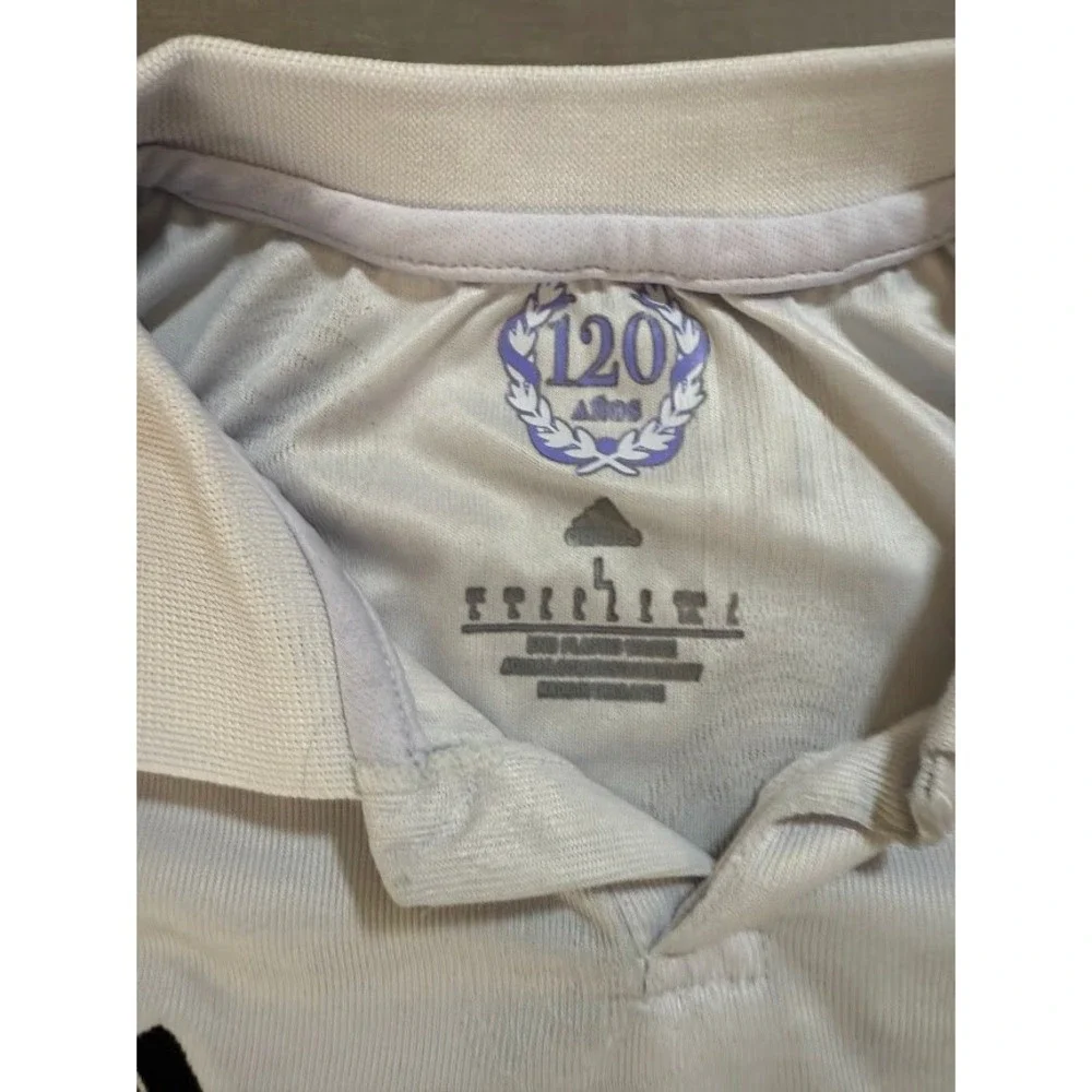 Real Madrid 22/23 120th Anniversary White Adidas‎ Vini Jr #20 Soccer Jersey L